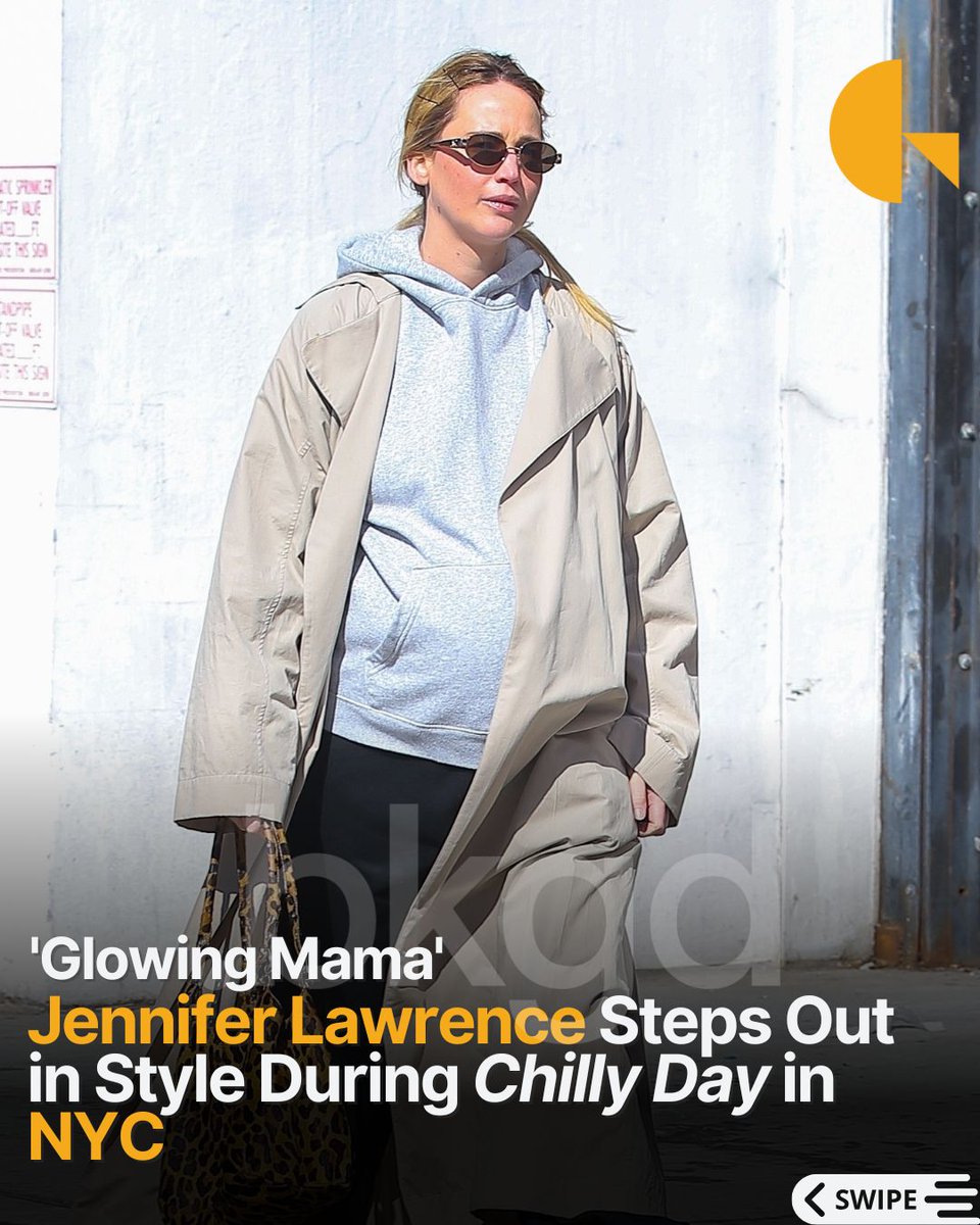 Jennifer Lawrence rocks her maternity style in a layered winter