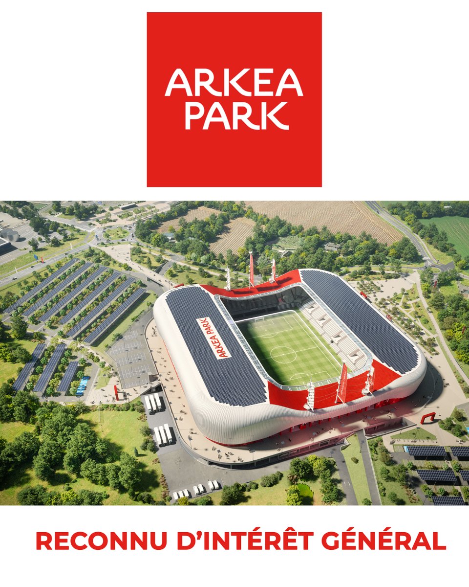 SB29's tweet image. 🔴⚪ 𝗖𝗼𝗺𝗺𝘂𝗻𝗶𝗾𝘂𝗲́ ➡ bit.ly/41z5IPm 
Par arrêté de la ministre des sports, de la jeunesse et de la vie associative en date du 11 février 2025, Arkéa Park, le futur stade qui verra le jour début 2028, figure désormais sur la liste des équipements sportifs…