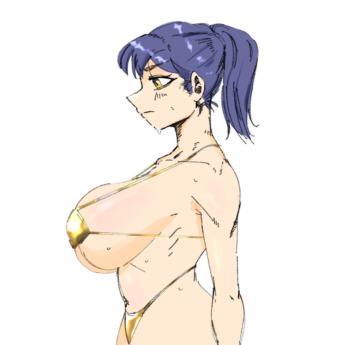 Mizu_Lotus_'s tweet image. an experiment with a new brush and a bit of an artstyle test