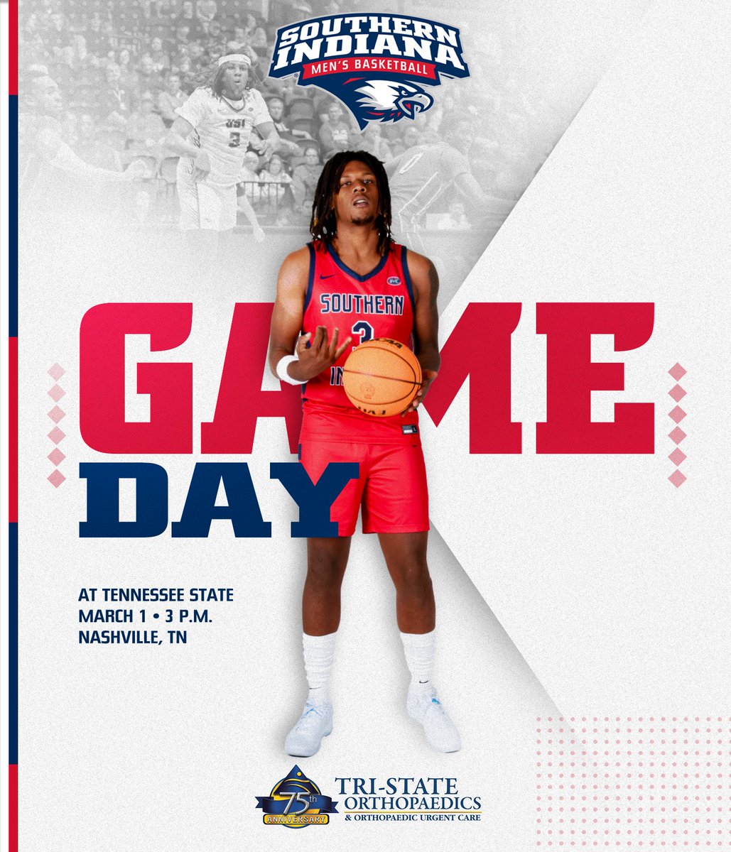 USI Athletics (@usiathletics) on Twitter photo ๐๐ท๐ฎ ๐๐ธ๐ป๐ฎ ๐ก๐ฒ๐ญ๐ฎ
<a href="/USI_Basketball/">USI Basketball</a> plays in its season finale against Tennesee State this afternoon.
๐ <a href="/TSUTigersMBB/">Tennessee State Men's Basketball</a>
๐ Nashville, TN
๐ bit.ly/3QBG8mE
๐ป bit.ly/439dqRy
๐ฆ
๐ #GoUSIEagles #OVCit ๐๐ท๐ฎ ๐๐ธ๐ป๐ฎ ๐ก๐ฒ๐ญ๐ฎ
<a href="/USI_Basketball/">USI Basketball</a> plays in its season finale against Tennesee State this afternoon.
๐ <a href="/TSUTigersMBB/">Tennessee State Men's Basketball</a>
๐ Nashville, TN
๐ bit.ly/3QBG8mE
๐ป bit.ly/439dqRy
๐ฆ
๐ #GoUSIEagles #OVCit