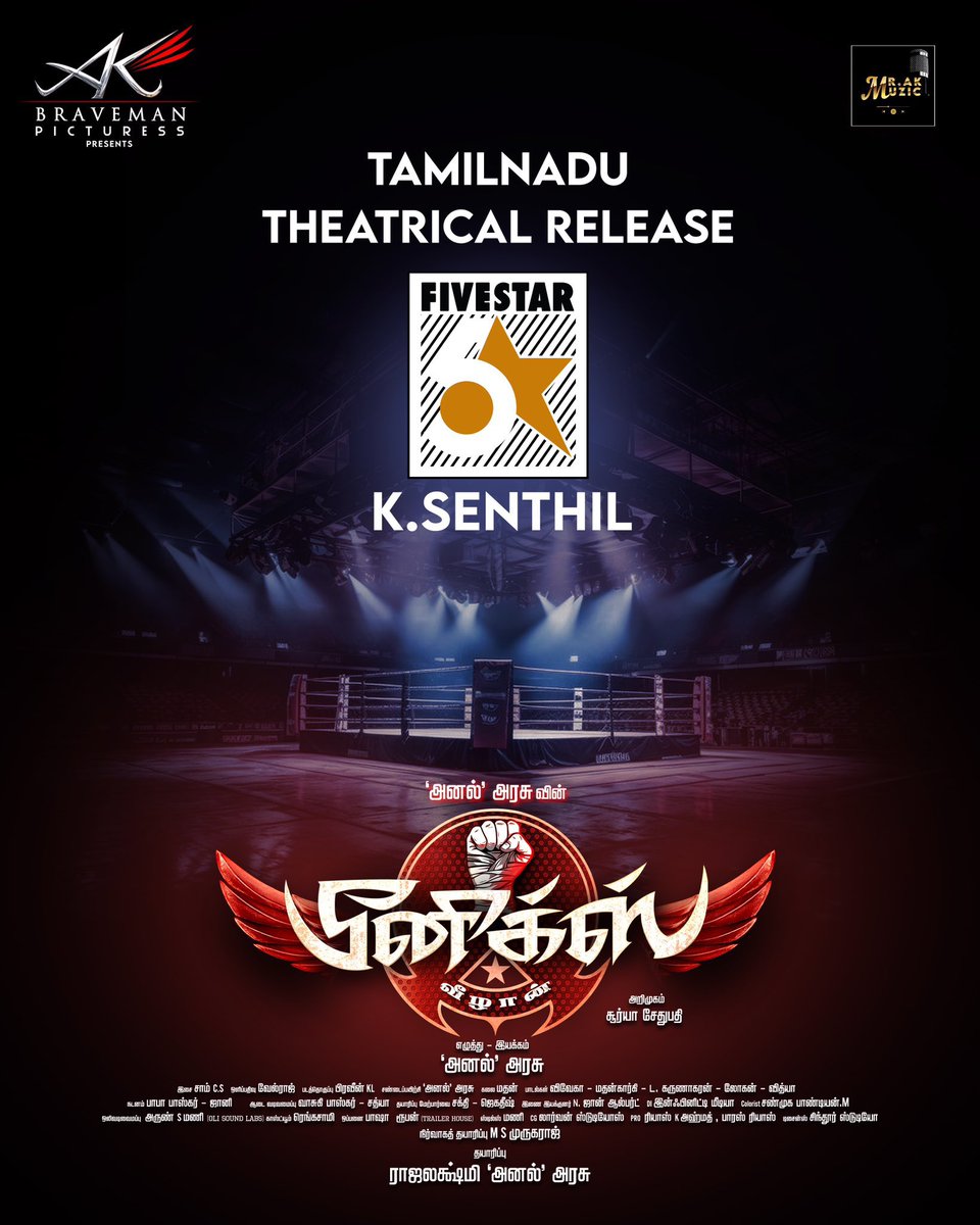 Fivestar Senthil (@5starsenthilk) on Twitter photo Proud to present the Tamil Nadu theatrical release of #phoenix ๐ฆ
Introducing #SuryaSethupathi, bringing power-packed action and intensity to the big screen. Stay tuned for updates.
A <a href="/SamCSmusic/">๐๐๐ ๐ ๐</a> Musical!
<a href="/ActionAnlarasu/">@ActionAnlarasu007</a> #AKBravemanPicturess
<a href="/suryaVoffcial/">Surya vijay gurunatha sethupathi</a> <a href="/varusarath5/">๐ฝ๐๐๐๐๐๐๐๐ ๐บ๐๐๐๐๐๐๐๐๐๐</a> Proud to present the Tamil Nadu theatrical release of #phoenix ๐ฆ
Introducing #SuryaSethupathi, bringing power-packed action and intensity to the big screen. Stay tuned for updates.
A <a href="/SamCSmusic/">๐๐๐ ๐ ๐</a> Musical!
<a href="/ActionAnlarasu/">@ActionAnlarasu007</a> #AKBravemanPicturess
<a href="/suryaVoffcial/">Surya vijay gurunatha sethupathi</a> <a href="/varusarath5/">๐ฝ๐๐๐๐๐๐๐๐ ๐บ๐๐๐๐๐๐๐๐๐๐</a>