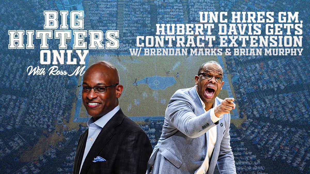 Ross Martin (@rossmartinnc) on Twitter photo New Big Hitters Only is LIVE...
- Deep dive on new #UNC GM Jim Tanner, the potential front office, and the state of the Tar Heel hoops w/ <a href="/BrendanRMarks/">Brendan Marks</a>
- <a href="/murphsturph/">Brian Murphy</a> on Hubert Davis's new contract extension
Apple: podcasts.apple.com/us/podcast/unc…
Spotify: open.spotify.com/episode/64l9UU… New Big Hitters Only is LIVE...
- Deep dive on new #UNC GM Jim Tanner, the potential front office, and the state of the Tar Heel hoops w/ <a href="/BrendanRMarks/">Brendan Marks</a>
- <a href="/murphsturph/">Brian Murphy</a> on Hubert Davis's new contract extension
Apple: podcasts.apple.com/us/podcast/unc…
Spotify: open.spotify.com/episode/64l9UU…