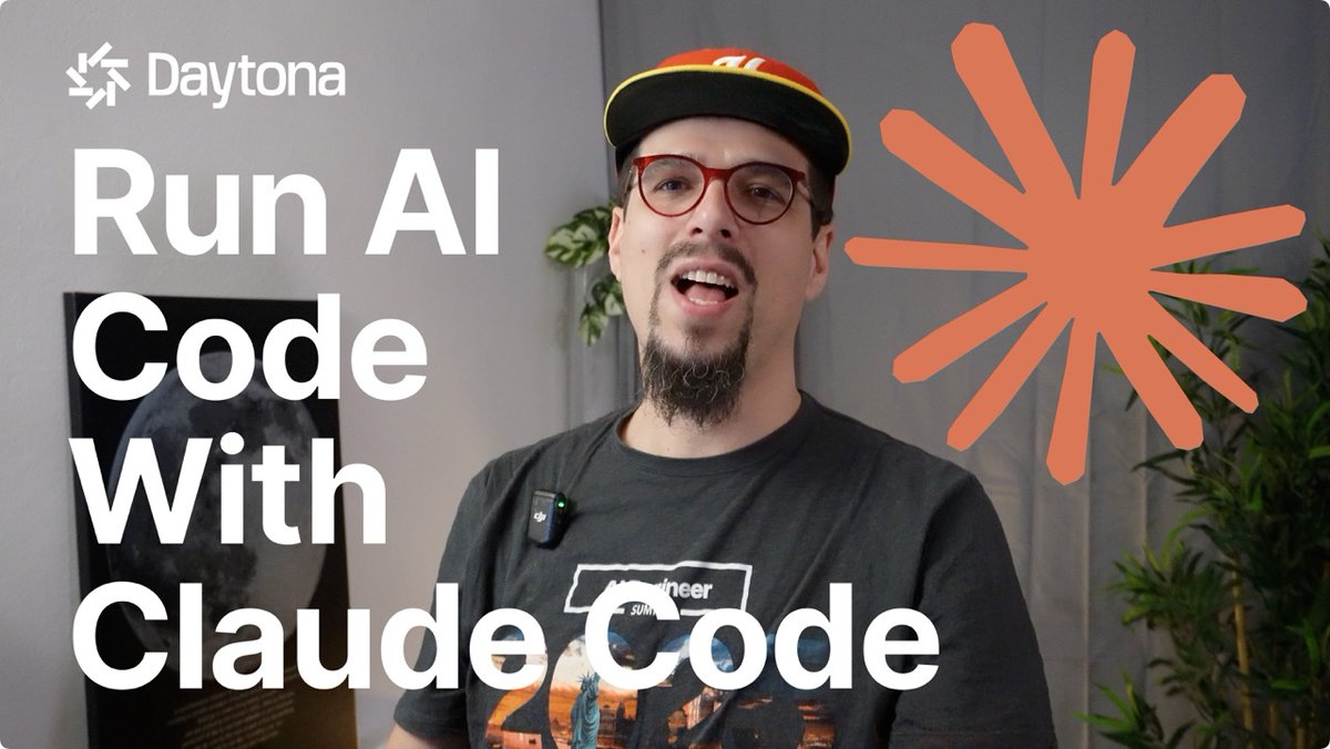 Daytona.io (@daytonaio) on Twitter photo Claude Code by @anthropicai is just fun, and when paired with <a href="/daytonaio/">Daytona.io</a> the possibilities are endless. Link to the YouTube video in the reply 👇👇👇 Claude Code by @anthropicai is just fun, and when paired with <a href="/daytonaio/">Daytona.io</a> the possibilities are endless. Link to the YouTube video in the reply 👇👇👇
