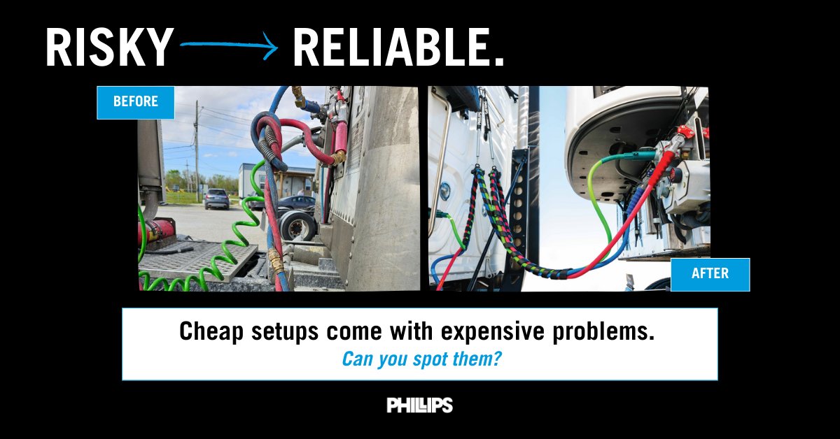 Some fleets save upfront with risky setups, but the hidden costs pile up fast—CSA violations, breakdowns, lost efficiency, and expensive repairs. A reliable setup protects your bottom line and keeps your fleet on the road.
Can you spot 5 ways this setup puts drivers at risk?