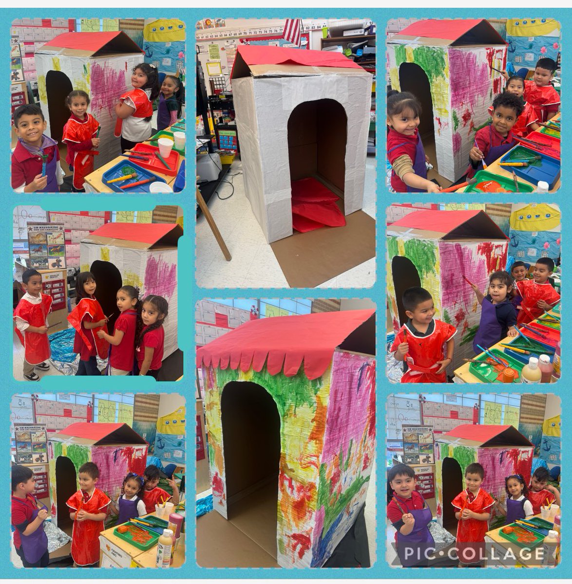 CharlinSuena's tweet photo. This week we are reading “ Vincent pinta su casa” . At Nancy Moseley  en Prek1B we also wanted to paint our house in our own style. This was the result.🥰 @moseleycougars  @JulieFore21  @duallanguage https://t.co/f2wS26BpsF