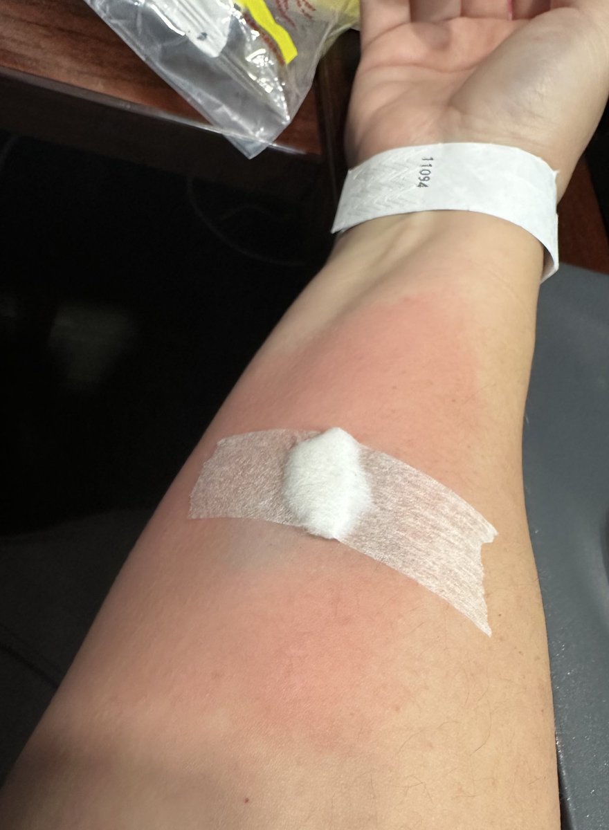 TRIGGER W: Blood. Incompetence. 
Three lab techs. One hour. Five veins. Seven butterfly needles. Eight blue topped vials. One PAINFUL blown out vein on arm. Fifth poke on the hand worked. All for one vial of blood to test INR. Guess it really is hard to get blood from a stone.