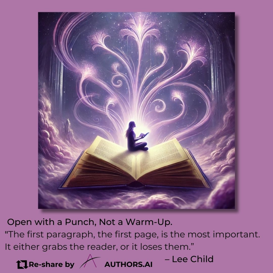 AuthorsAi's tweet image. Writer&apos;s Tip Wednesday!
👉 Skip the slow intro—hook your reader from the first line.
#amwriting #authorcommunity #authortips #authorlife