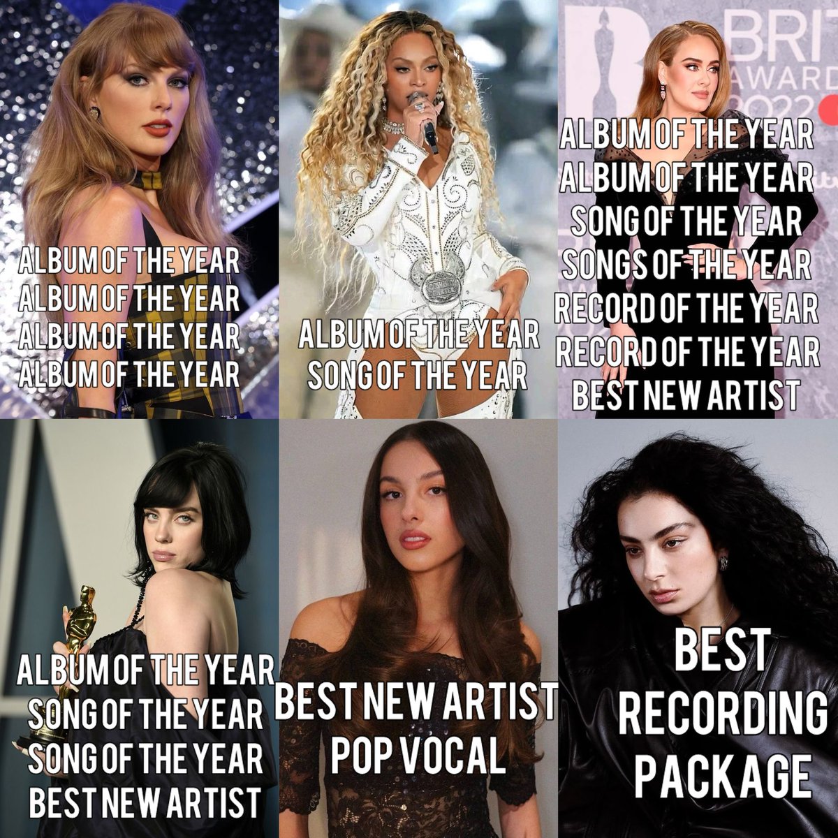 some female artists and their biggest grammys win