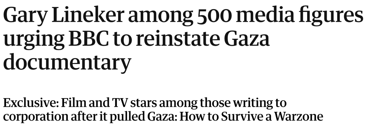 I simply do not care about Gary Lineker's opinion on Gaza.

The days of self-righteous actors and presenters having any real influence are thankfully over.

Anything useful these 'media figures' know about the Middle East is restricted to the hummus section in Waitrose.