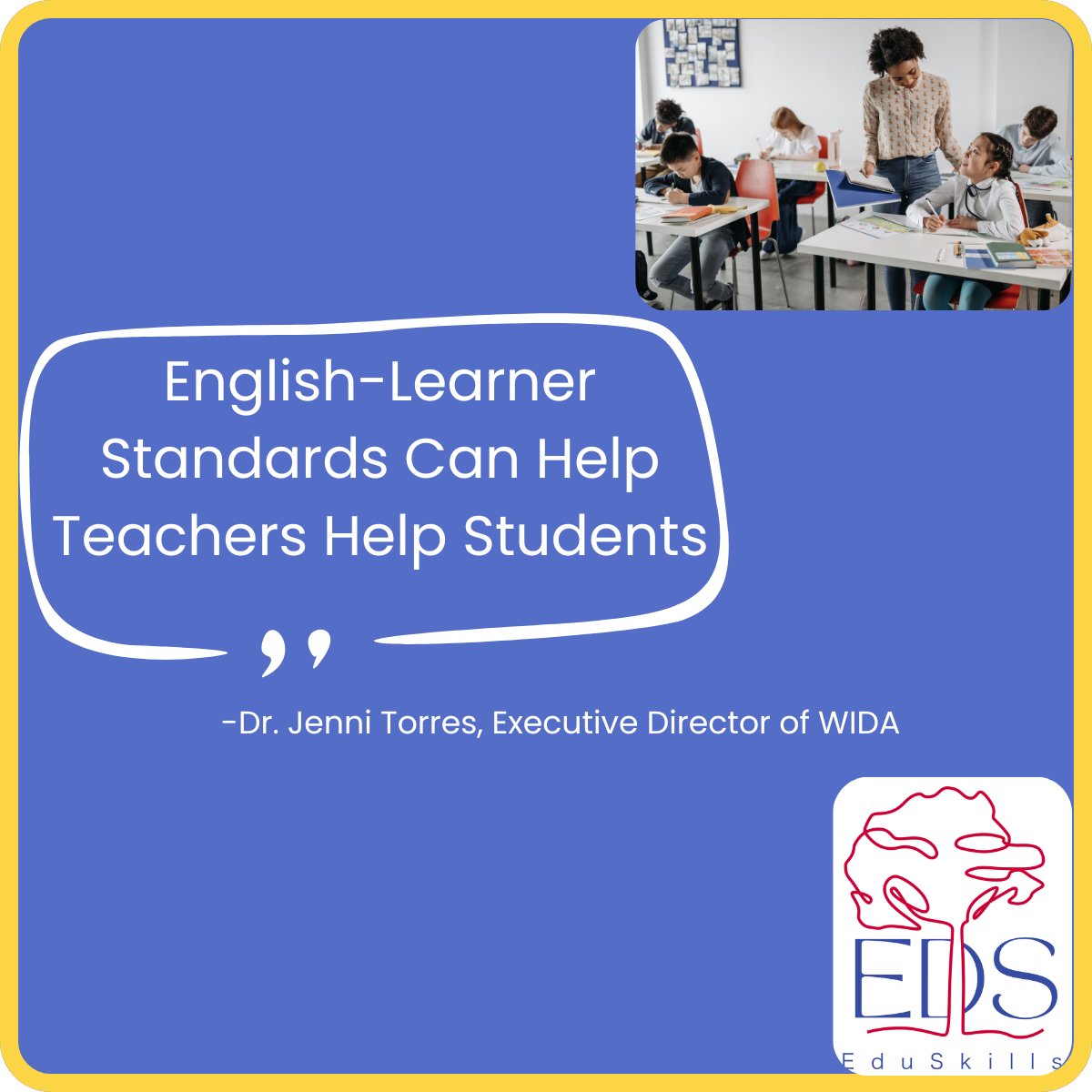 In a recent interview, Dr. Jenni Torres, the new executive director of WIDA, discusses the importance of embedding language support into content instruction. Learn more about how English Learner standards enhance classroom experiences: zurl.co/BCknS