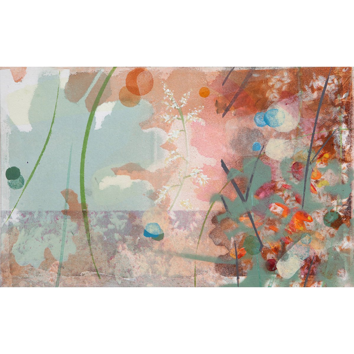Bob Davison Macleaya and Crocosmia II

2024  
Acrylic, watercolour and pigments on paper 
26 x 41cm    

£1300