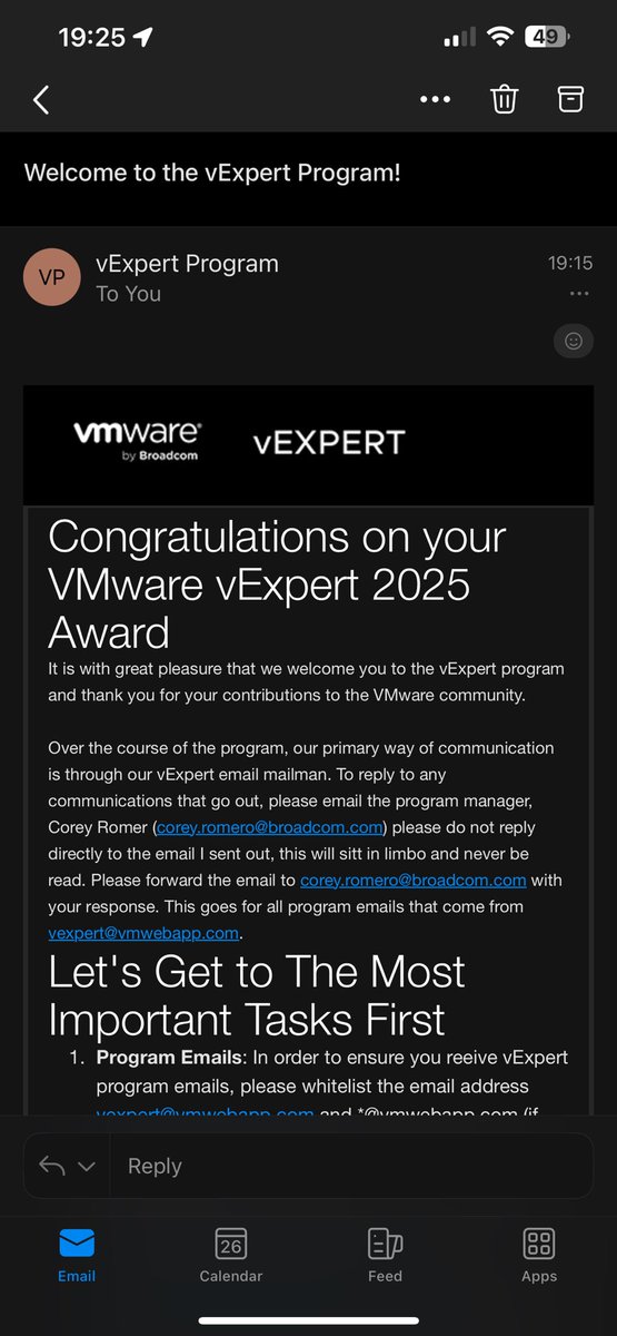 einsteinagogo's tweet image. So this just dropped in my Inbox! Congrats all all returning @vExpert #vExpert and New #vExperts That’s ⭐️⭐️⭐️⭐️⭐️⭐️⭐️⭐️⭐️⭐️⭐️⭐️⭐️⭐️⭐️ for me now there are some older I mean longer in the program but I’m probably fecking older and grumpy!