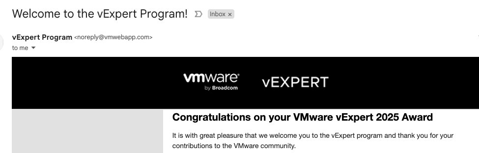 Shannon Fitzpatrick (@shanfitz) on Twitter photo Never gets old receiving this email. 12 ⭐️ -- Thanks to <a href="/vExpert/">VMware vExpert</a> for all the hard work keeping the awesome #vExpert community connected and informed. Never gets old receiving this email. 12 ⭐️ -- Thanks to <a href="/vExpert/">VMware vExpert</a> for all the hard work keeping the awesome #vExpert community connected and informed.