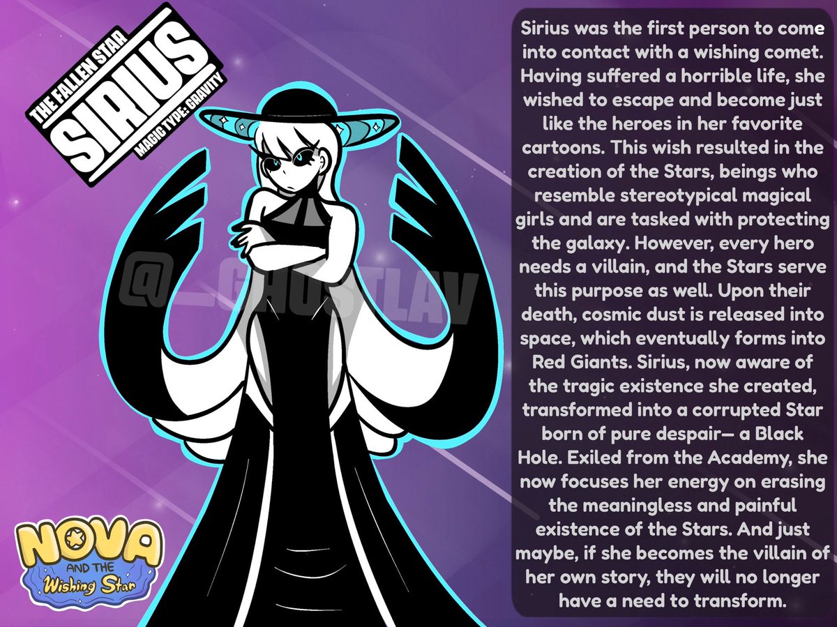 _ghostlav's tweet image. The menacing Black Hole, and self-proclaimed villain of this story— Sirius. 🌌