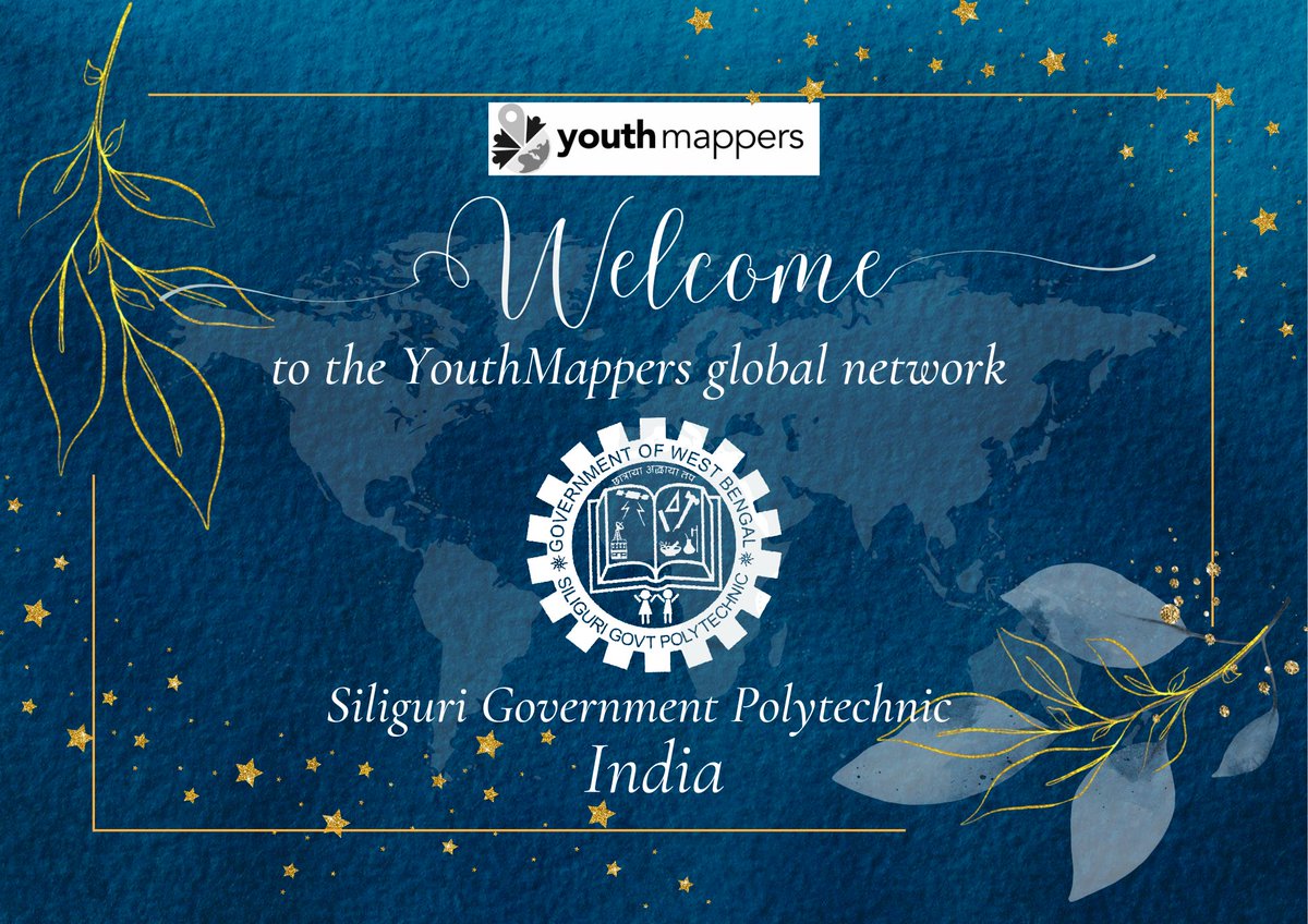 Welcome to the <a href="/youthmappers/">YouthMappers</a> global network YouthMappers at Siliguri Government Polytechnic India 🇮🇳 

Congratulations! Nilabrata Sanyal and team. 

#YouthMappers 
#India
