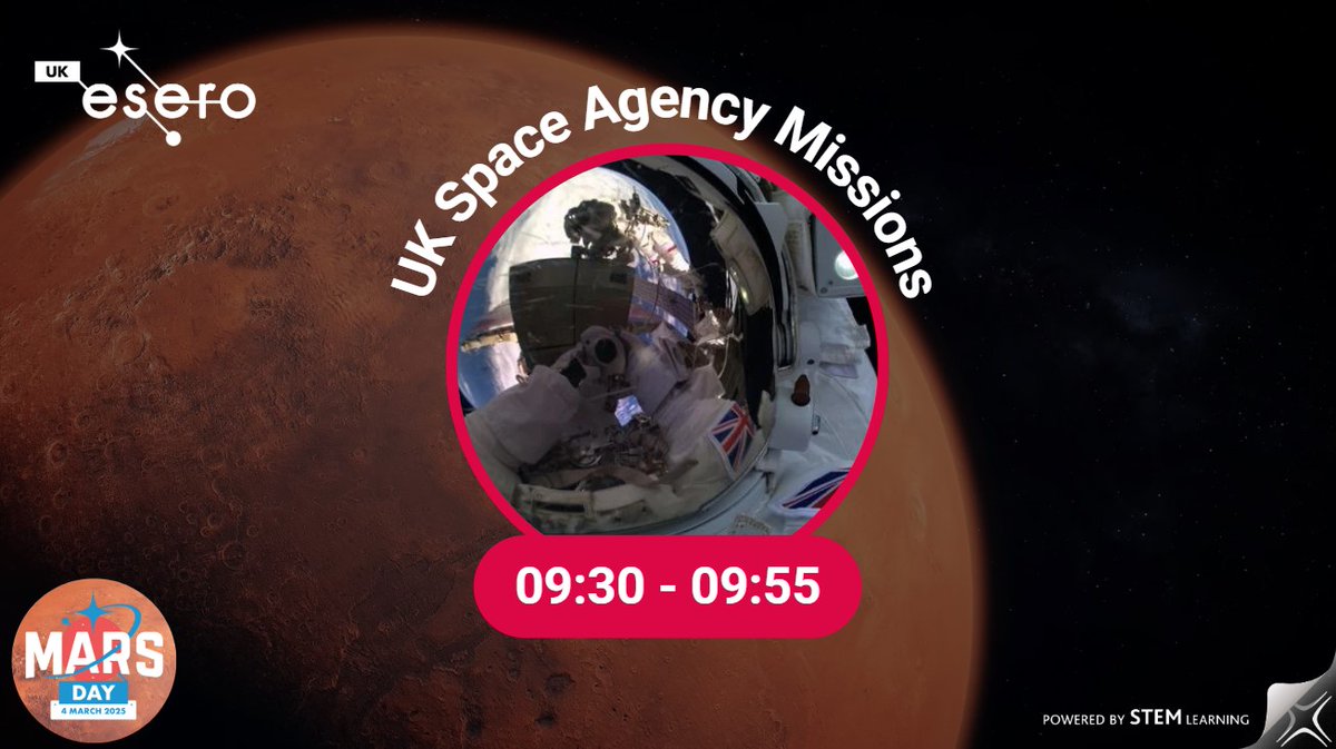 ESERO-UK (@esero_uk) on Twitter photo Join us on #MarsDay2025 for <a href="/spacegovuk/">UK Space Agency</a> Missions and Programmes.
Hear about the UK’s involvement in cutting-edge space missions and programmes, the collaboration with other spacefaring nations and the thriving UK space industry. Learn more: bit.ly/3SWH06a Join us on #MarsDay2025 for <a href="/spacegovuk/">UK Space Agency</a> Missions and Programmes.
Hear about the UK’s involvement in cutting-edge space missions and programmes, the collaboration with other spacefaring nations and the thriving UK space industry. Learn more: bit.ly/3SWH06a