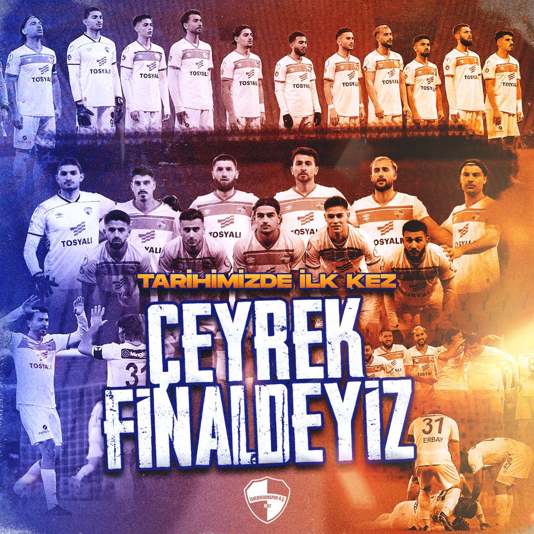 🟠🔵 Tarihimizde İlk Kez Çeyrek Finaldeyiz! 

#İskenderunspor