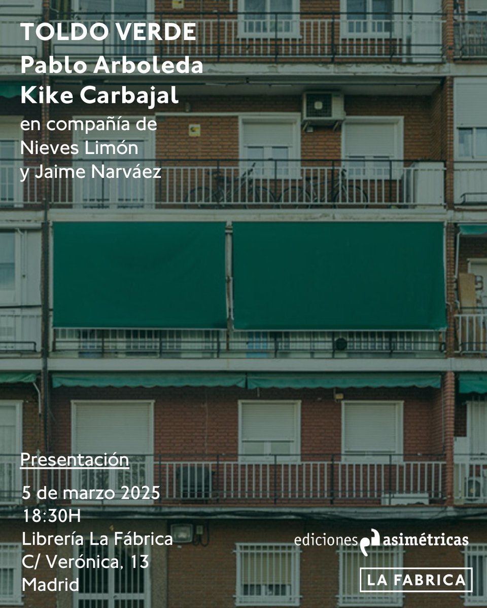 El miércoles de la semana que viene es Miércoles de Ceniza. Animaos a venir a ver a estos cenizos en una presentación-coloquio donde utilizaremos 'TOLDO VERDE' como disparadero para hablar de foto-libros, estrategias de diseño editorial, y torrijas con miel.