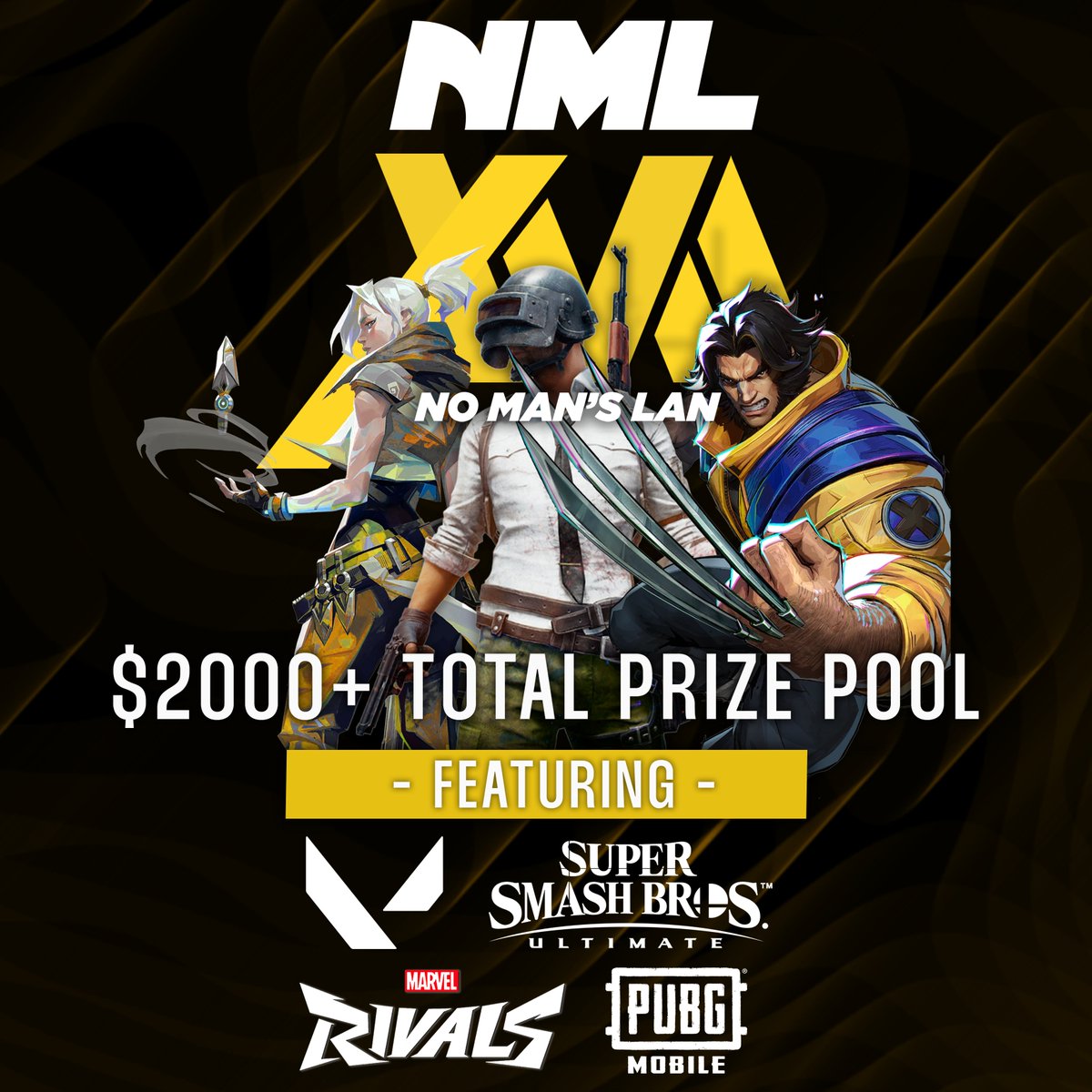 Get ready for the ultimate showdown! NML 17 features VALORANT, Marvel Rivals, SSBU, and PUBG Mobile! 

We'll see you at the top 🏆 
#NML2025