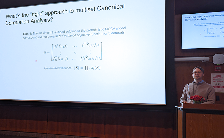 Assistant Professor of #Informatics and #Genetics, Brielin Brown, PhD, presented on “Integrating Multi-omic Data with Human Genetics to Identify Complex Trait Mechanisms" at the 2025 #DBEIResearchDay. Learn more about Dr. Brown and his research: dbei.med.upenn.edu/staff/brielin-…