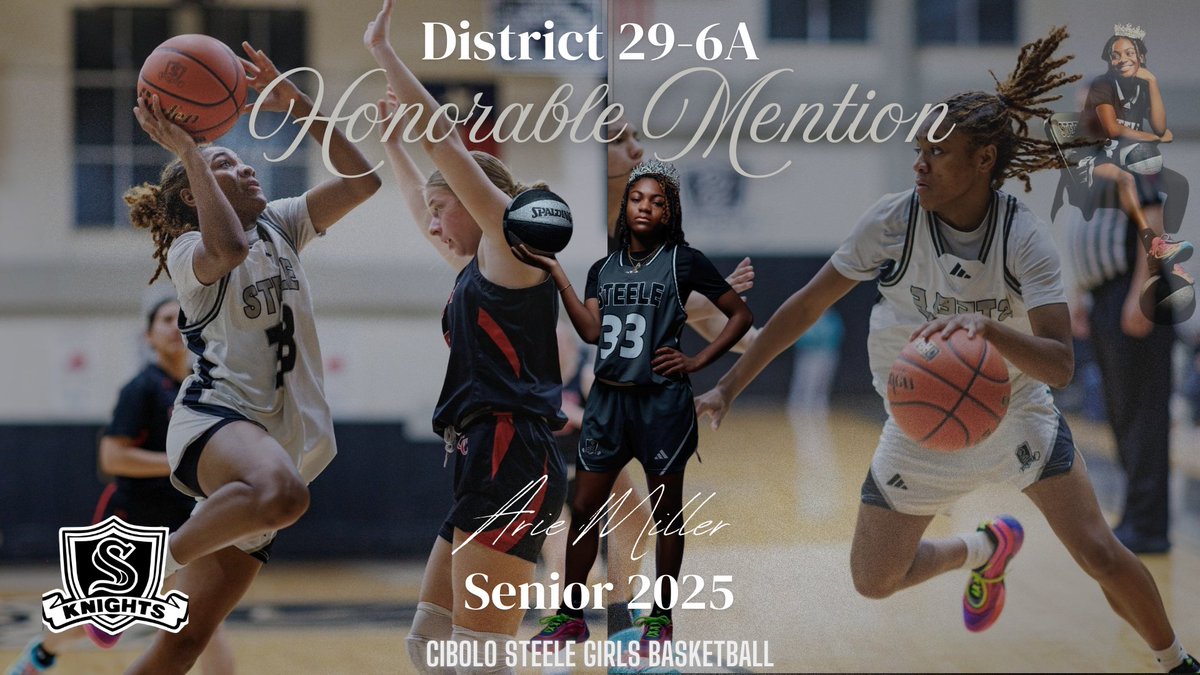 Steele Girls Bball (@slkbasketball) on Twitter photo Congratulations to our very own <a href="/ArieMiller_2025/">Arie Miller</a>
for her season and her recognition of her hard work for the Steele Lady Knights! #SteeleLadyKnightsBasketball #KnightNation #DistrictHonorableMentionAward Congratulations to our very own <a href="/ArieMiller_2025/">Arie Miller</a>
for her season and her recognition of her hard work for the Steele Lady Knights! #SteeleLadyKnightsBasketball #KnightNation #DistrictHonorableMentionAward