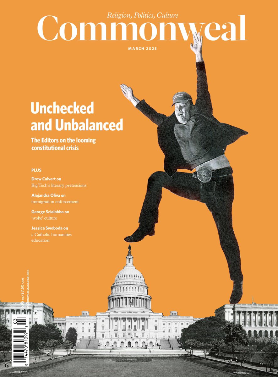 Commonweal Magazine (@commonwealmag) on Twitter photo The March issue is here! 🌦️
Feat.
- <a href="/drwclvrt/">Drew Calvert</a> on the cannibalization of literature
- <a href="/SusanBReynolds1/">Susan Reynolds</a> on the cybertruck
- @JessSwoboda on a Catholic humanities education
- George Scialabba on 'wokeness'
and much more!
commonwealmagazine.org/issues/2025-02… The March issue is here! 🌦️
Feat.
- <a href="/drwclvrt/">Drew Calvert</a> on the cannibalization of literature
- <a href="/SusanBReynolds1/">Susan Reynolds</a> on the cybertruck
- @JessSwoboda on a Catholic humanities education
- George Scialabba on 'wokeness'
and much more!
commonwealmagazine.org/issues/2025-02…