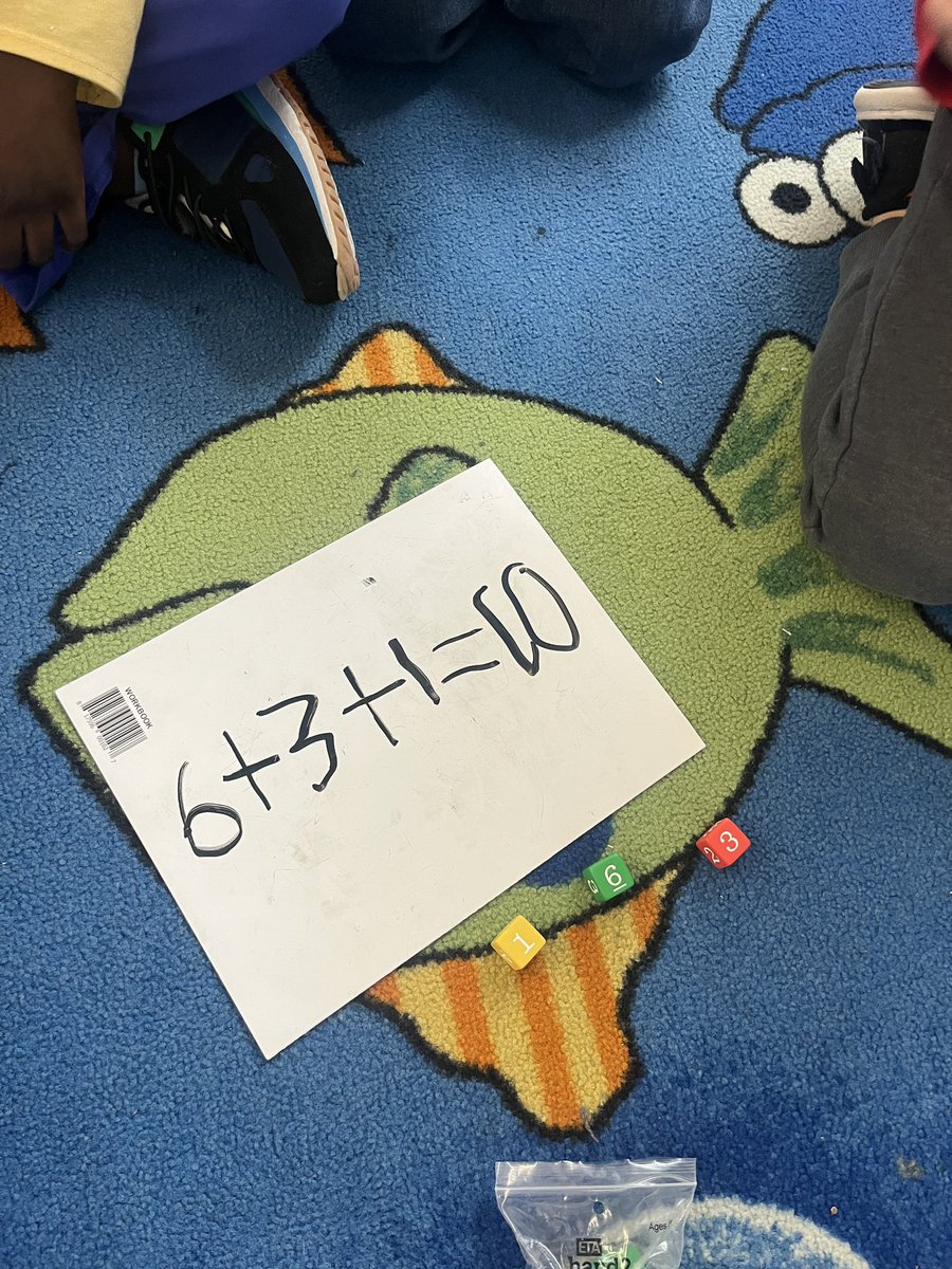 MathIrving's tweet image. Look at these Kindergarten math rockstars adding 3 digit numbers within 10!