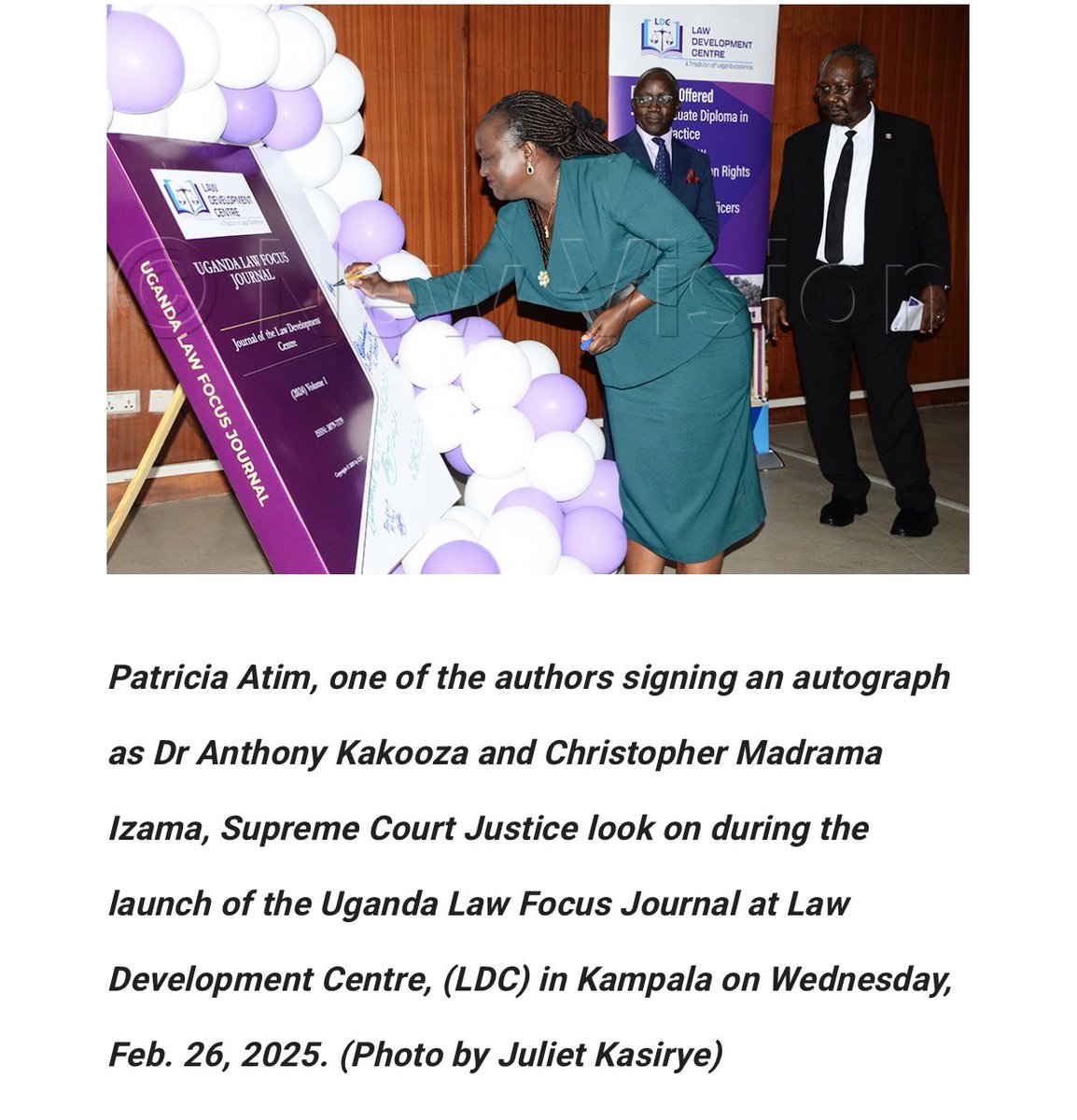 I attended the launch of the Uganda Law Focus Journal by <a href="/LDC_Uganda/">Law Development Centre</a> under the theme: 'Access to Justice for All.' My article with <a href="/Lamaracan/">Lamara Can</a> recognises the need to enhance access to justice and promote legal autonomy as a fundamental right for Persons with mental disabilities.
