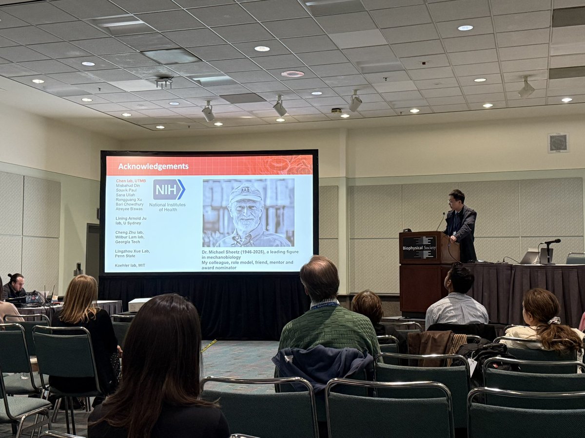Yunfeng Chen (@yunfengchen2) on Twitter photo Very thrilled to receive the Mechanobiology Early Career Award from <a href="/BiophysicalSoc/">Biophysical Society</a> this year. Sincere thanks to the Mechanobiology Subgroup and the award committee 🌹
In memory of Mike Sheetz 🕯️ Very thrilled to receive the Mechanobiology Early Career Award from <a href="/BiophysicalSoc/">Biophysical Society</a> this year. Sincere thanks to the Mechanobiology Subgroup and the award committee 🌹
In memory of Mike Sheetz 🕯️