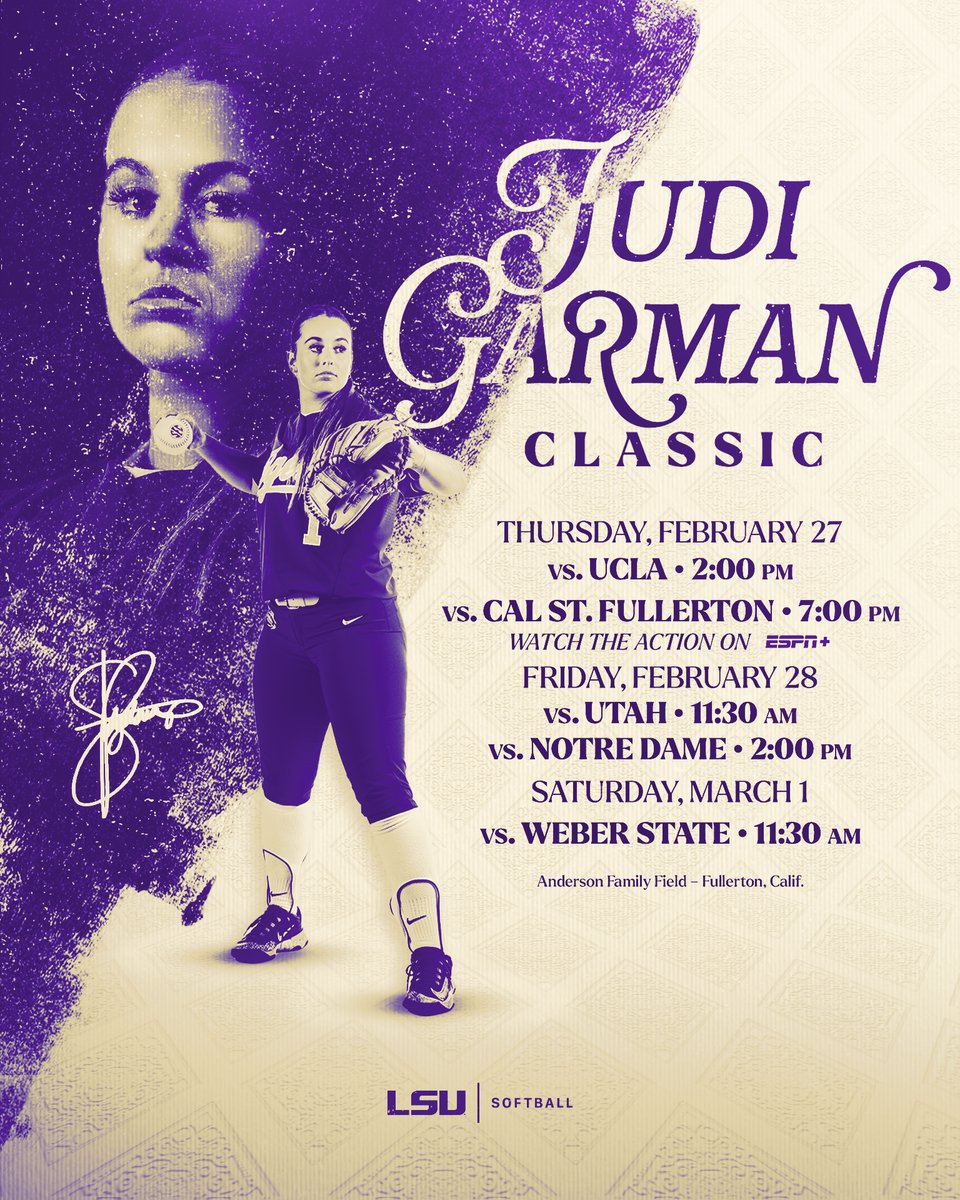 The Tigers are heading to California to participate in the 2025 Judi Garman Classic.

📄 lsul.su/3F8aZob | #Volume33