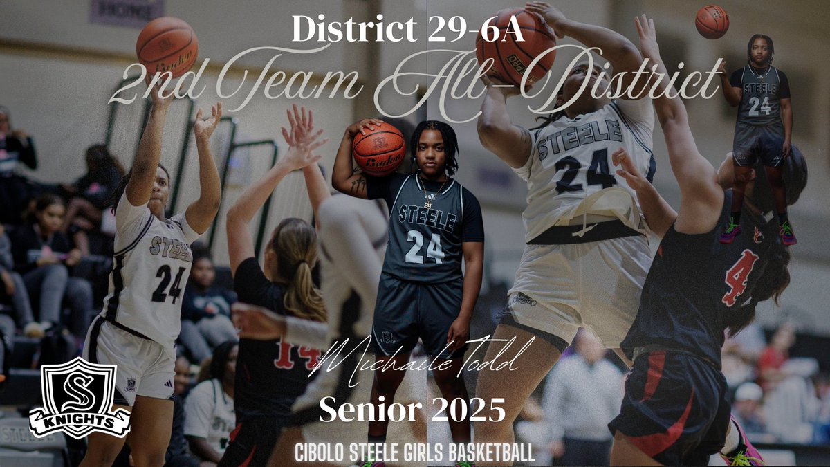 Steele Girls Bball (@slkbasketball) on Twitter photo Congratulations to our very own <a href="/MichaileT/">Michaile Todd</a>
for her season and her recognition of her hard work for the Steele Lady Knights! #SteeleLadyKnightsBasketball #KnightNation #2ndTeamAllDistrictAward Congratulations to our very own <a href="/MichaileT/">Michaile Todd</a>
for her season and her recognition of her hard work for the Steele Lady Knights! #SteeleLadyKnightsBasketball #KnightNation #2ndTeamAllDistrictAward