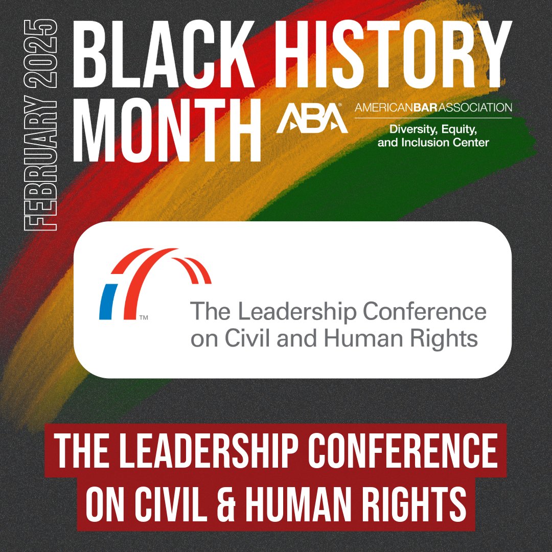 Today for #BHM we recognize The Leadership Conference on Civil and Human Rights. The Leadership Conference is a coalition of more than 240 national organizations fighting to protect, defend, and expand the rights of every person in the U.S.

More info: civilrights.org