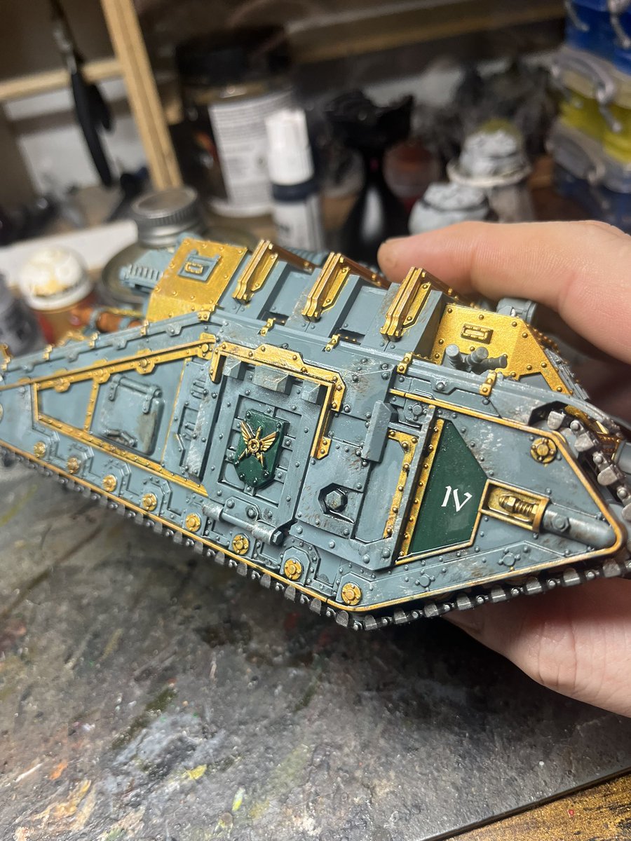 Started painting a little tank