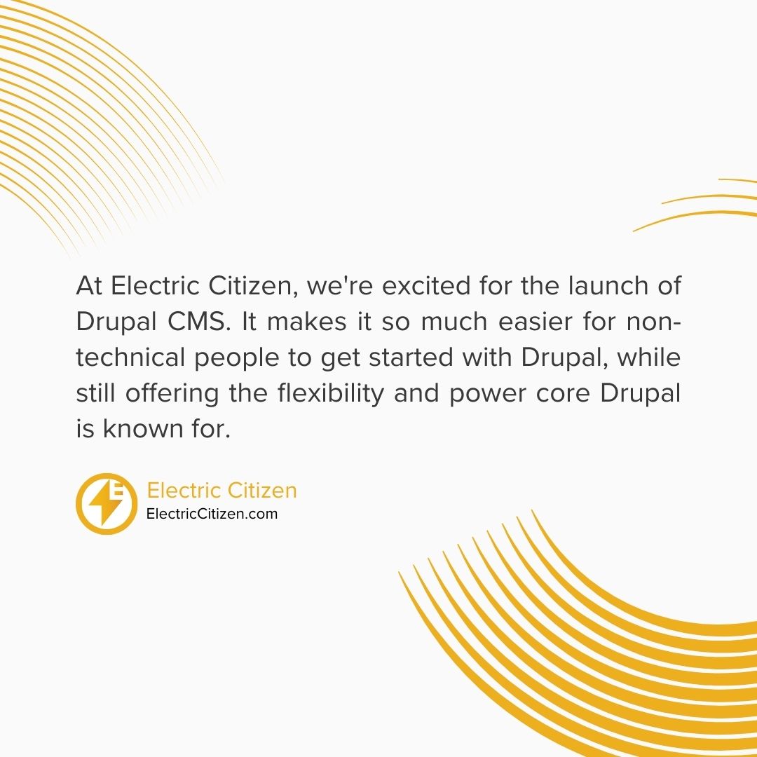 ElectricCitizen's tweet image. At DrupalCon 2024, we learned about the launch of Drupal Starshot—an exciting new initiative designed to make Drupal more user-friendly and accessible.
What are your thoughts on this new version of Drupal? Have you tried Drupal CMS yet?
#Drupal #DrupalCMS #DrupalStarshot