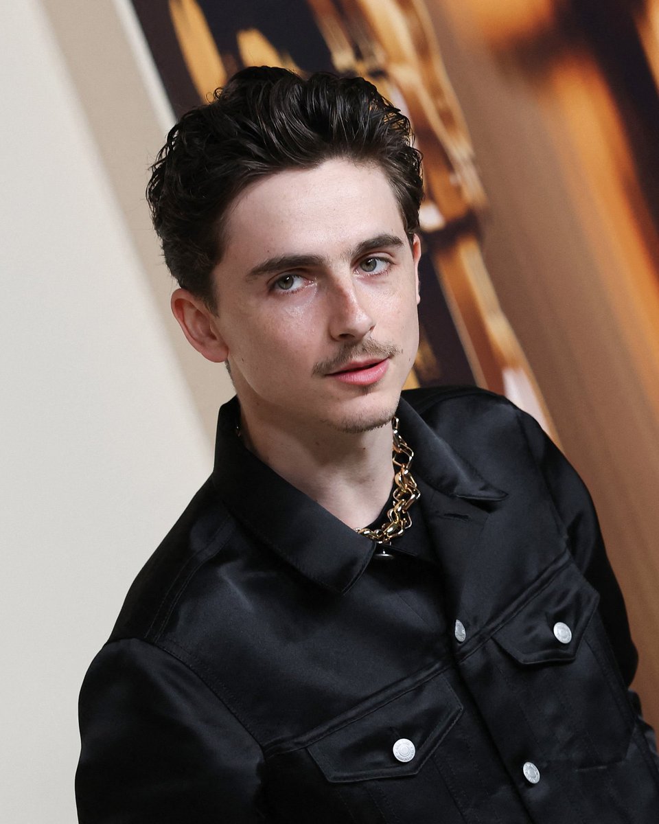 Timothée Chalamet - Best Actor nominee for A Complete Unknown at the 97th Oscars Nominees Dinner at the Academy Museum of Motion Pictures last night.

#ACompleteUnknown