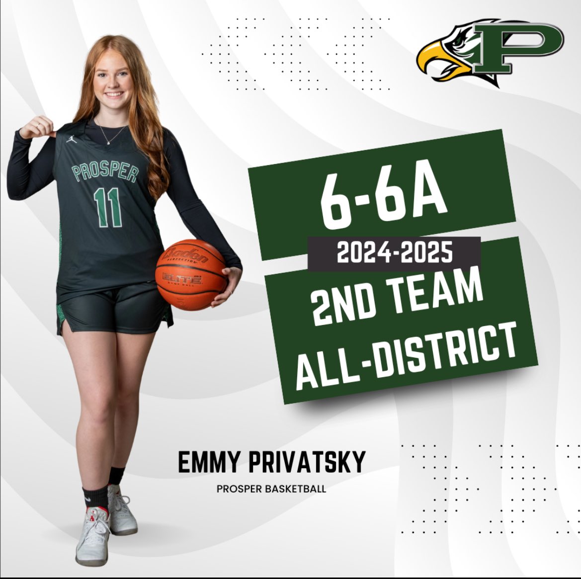 Congratulations Emmy Privatsky. 6A 2nd Team All-District