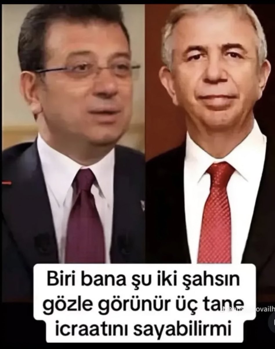 Ekrem ve Mansurun üç tane icraatını sayarmısınız lütfen ?