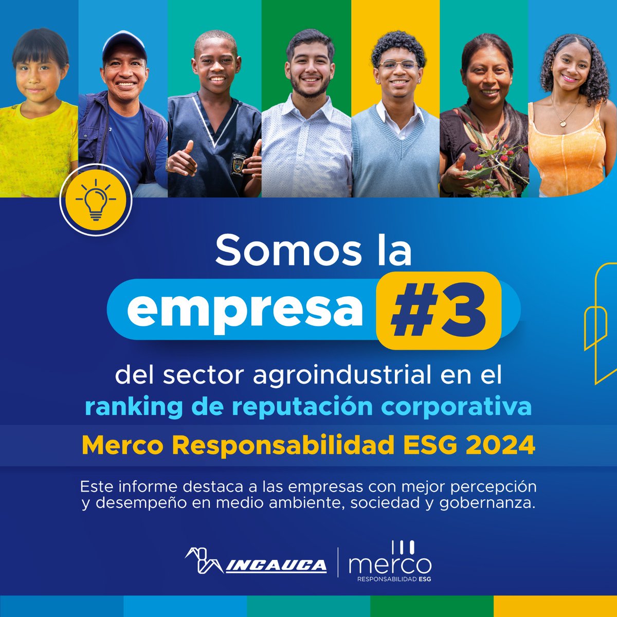 ¡Incauca es #3️⃣ en el ranking Merco Responsabilidad ESG 2024 en el #sectoragroindustrial! 📈🎋💙 Este logro refuerza nuestro compromiso con el desarrollo sostenible, el bienestar de la comunidad y la transparencia. ¡Sigamos avanzando juntos! 🌱🏭 #ESG #Reputación <a href="/mercoranking/">Merco</a>