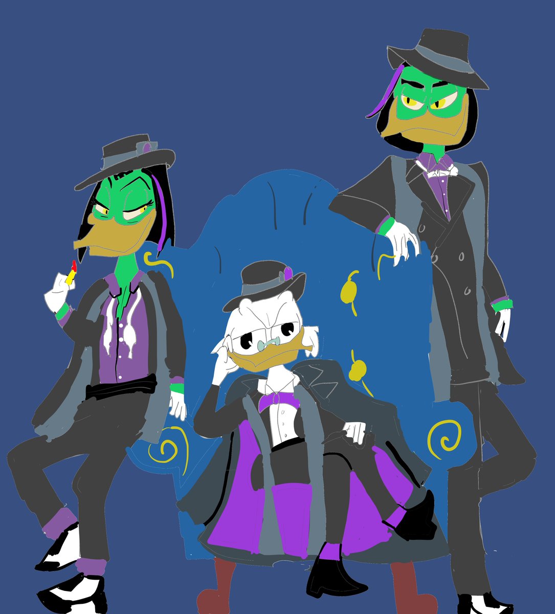 melsaidwhynot's tweet photo. The Poor Unfortunate Souls are about to get a whole lot poorer.
Ducktales 2017 +Twisted Wonderland. Harem based-reference for the posing. Arms hurty.
#ducktales2017
#scroogemcduck
#magicadespell
#poedespell
#twistedwonderland
#octavinelle
#azulashengrotto
#floydleech
#jadeleech https://t.co/J6ophbH41P