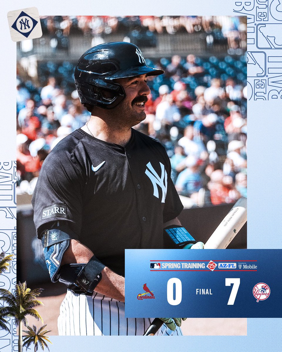 Yankees's tweet photo. Spring Shutout 🔥

#RepBX https://t.co/Dbk0tpZmOh