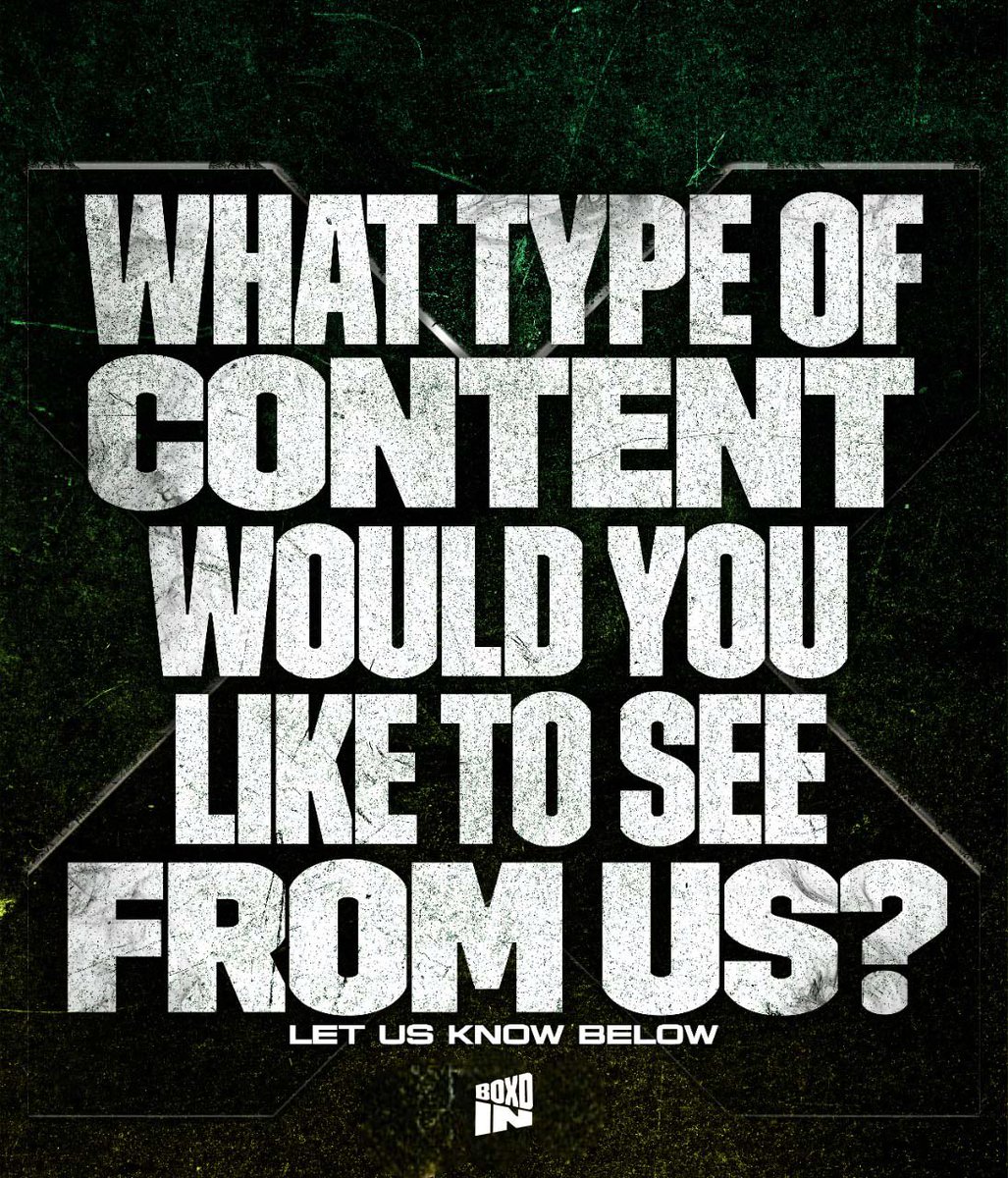 BoxdInPromotion's tweet image. We’d like to know what type of content you’d like too see from us 👀

Let us know below👇🏼