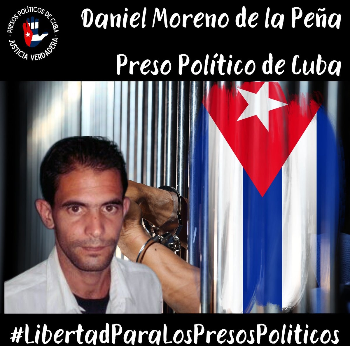 CubaMiRazon2003's tweet photo. #Twittazo por los #PresosDeCastro
Libertad para Daniel Moreno de la Peña. Abandonarlos es un crimen. No podemos dejar de luchar. 
.
.
#HastaQueSeanLibres 
#LibertadParaLosPresosPolitico https://t.co/500IWkP6D0