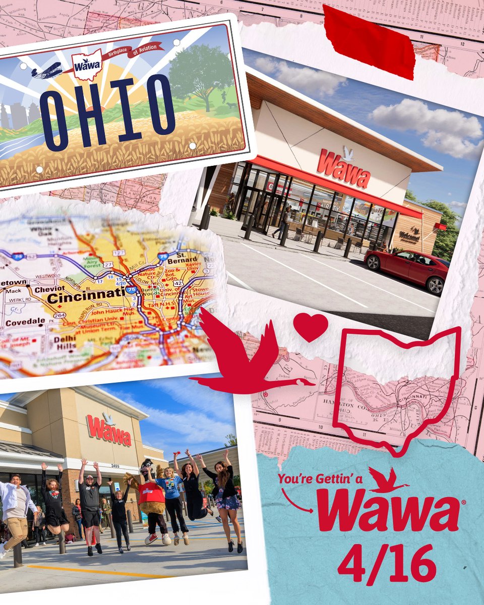 On 4/16, we’re opening our first-ever Ohio store in Liberty Township—and we’re celebrating Wawa Day, which marks 61 years of serving the community! 🎉❤️