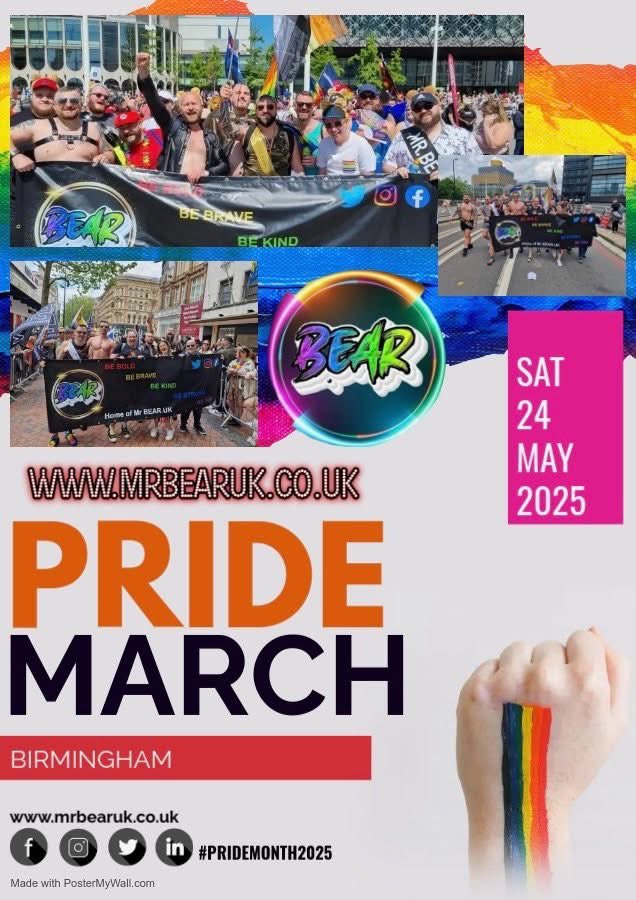 We'll be joining in the fun at Birmingham Pride again this year!! If you'd like to join us on the walk and enjoy the fun and a few beers later in the day, please drop us a message so we can get your details.
