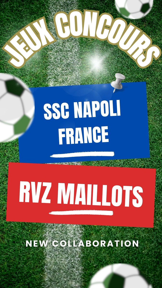 SSC Napoli France (@napolicfrance) on Twitter photo 🚨JEU CONCOURS 🚨
A L'OCCASION DE NOTRE NOUVELLE COLLAB AVEC RVZ MAILLOTS, TENTEZ DE GAGNER L'UN DES 3 MAILLOTS DU NAPOLI 💙
Pour participer :
✅ ❤️ et RT ce post
✅ Être abonné aux comptes <a href="/NapoliCFrance/">SSC Napoli France</a> et <a href="/RVZmaillots/">RVZ Maillots</a>
🤞Tirage au sort le 1er mars ☘️ 🚨JEU CONCOURS 🚨
A L'OCCASION DE NOTRE NOUVELLE COLLAB AVEC RVZ MAILLOTS, TENTEZ DE GAGNER L'UN DES 3 MAILLOTS DU NAPOLI 💙
Pour participer :
✅ ❤️ et RT ce post
✅ Être abonné aux comptes <a href="/NapoliCFrance/">SSC Napoli France</a> et <a href="/RVZmaillots/">RVZ Maillots</a>
🤞Tirage au sort le 1er mars ☘️