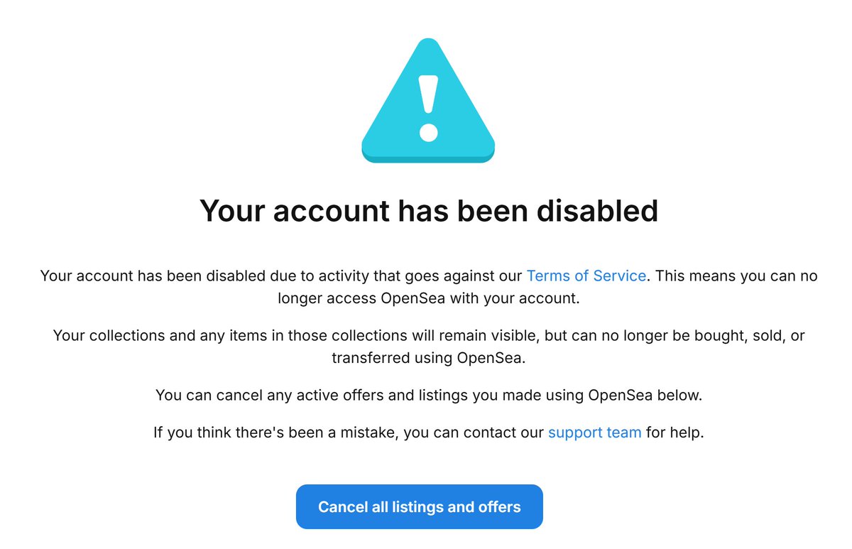 zlumer's tweet image. very decentralised

@opensea I can't even look at my NFTs now, and what's even the reason of ban? definitely no ToS violations from my side, so probably your automation is off and should be fixed