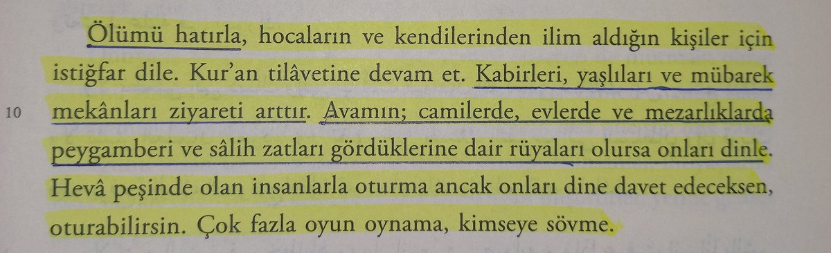 quduri_'s tweet photo. Ebu Hanife'nin (rh.a.) Ebu Yusufa Vasiyetinden⬇️
.
"Ölümü hatırla, hocaların ve kendilerinden ilim aldığın kişiler için istiğfar dile. Kur'an tilâvetine devam et. Kabirleri, yaşlıları ve mübarek mekânları ziyareti arttır. Avamın; camilerde, evlerde ve mezarlıklarda peygamberi ve https://t.co/R94Z9Z5qMM