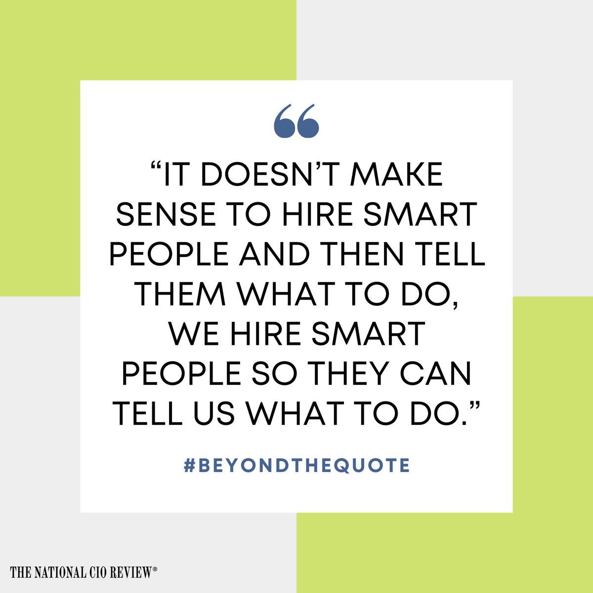NatlCIOReview's tweet photo. 💡Hiring Smart People

#BeyondtheQuote #Hiring #CIO #Leadership

https://t.co/KoNatpuC6N https://t.co/YBrNdAg8j0