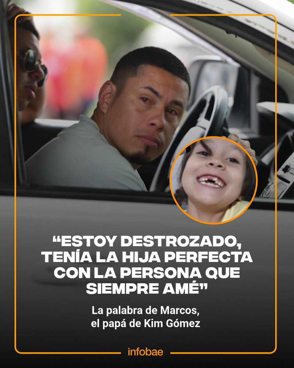 “Estoy destrozado, tenía la hija perfecta con la persona que siempre amé”, dijo el papá de Kim Gómez infob.ae/4kiZT00