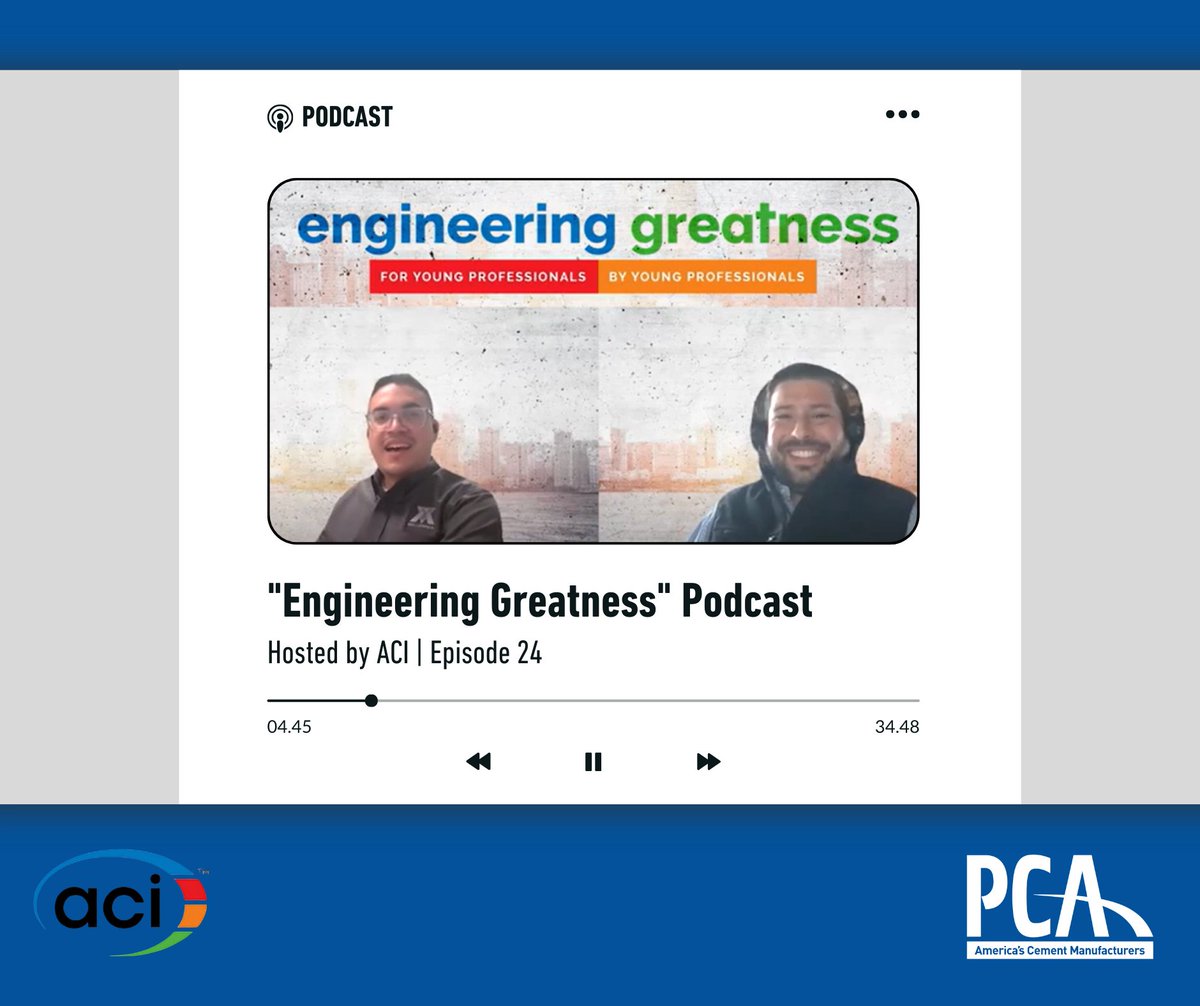Thank you Engineering Greatness for featuring PCA’s Josh Gilman in your latest episode. Josh talks about his unique career journeys, while discussing the importance of soft skills, professional development, and work-life balance. 

Check it out! aciconcrete.podbean.com
